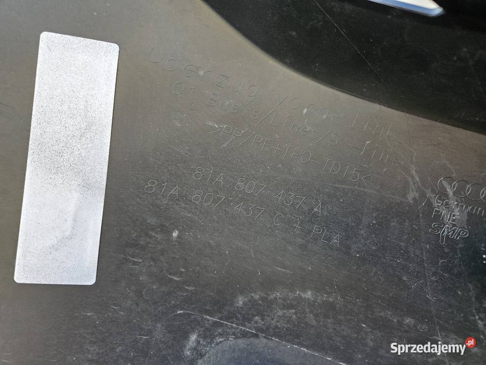 AUDI Q2 81A NAROŻNIK LEWY ZDERZAKA PRZÓD PRZEDNI osobowe Międzychód sprzedam