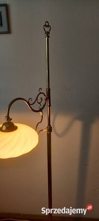 Mosiężna lampa podłogowa z ozdobnym ruchomym łódzkie Skierniewice