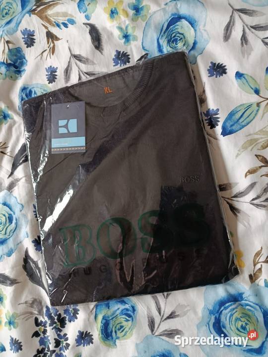 Sweter bawełniany Hugo Boss regular fit czarny czarny Białystok