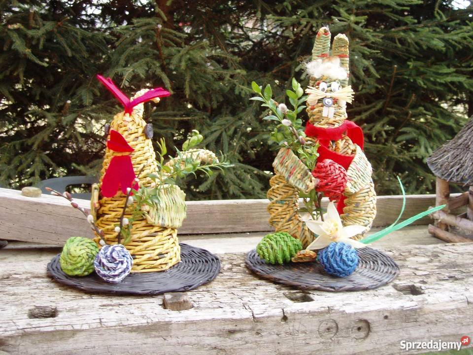 Wyroby z wikliny papierowej piekne rekodzieło Dekoracje i ozdoby podkarpackie Baranów Sandomierski