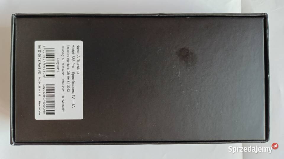 AI Translator Tłumacz dwukierunkowy model S85 Warszawa