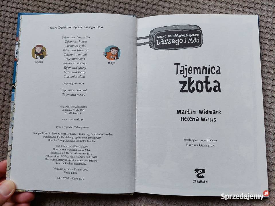 Tajemnica złota Martin Widmark Helena Willis małopolskie