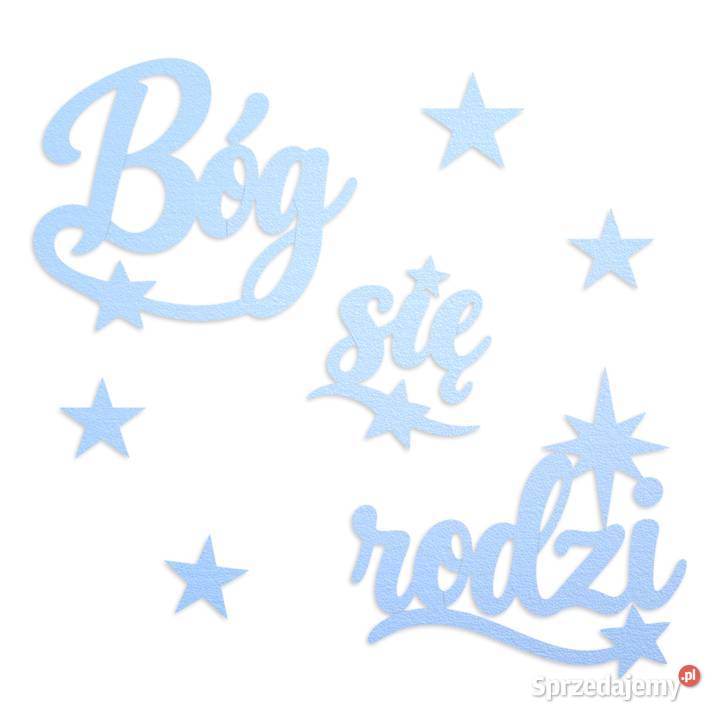 Napis Bóg się rodzi dekoracja styropianowa 3D z Wyposażenie wnętrz podkarpackie Dębna