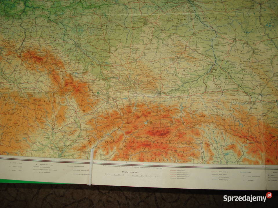 Mapa Polski w skali 11250 000 Warszawa sprzedam