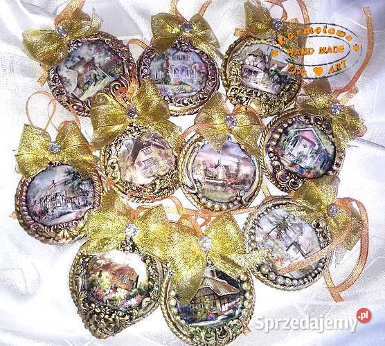 Ozdoby choinkowe komplet 10 medaliony bombki Warszawa