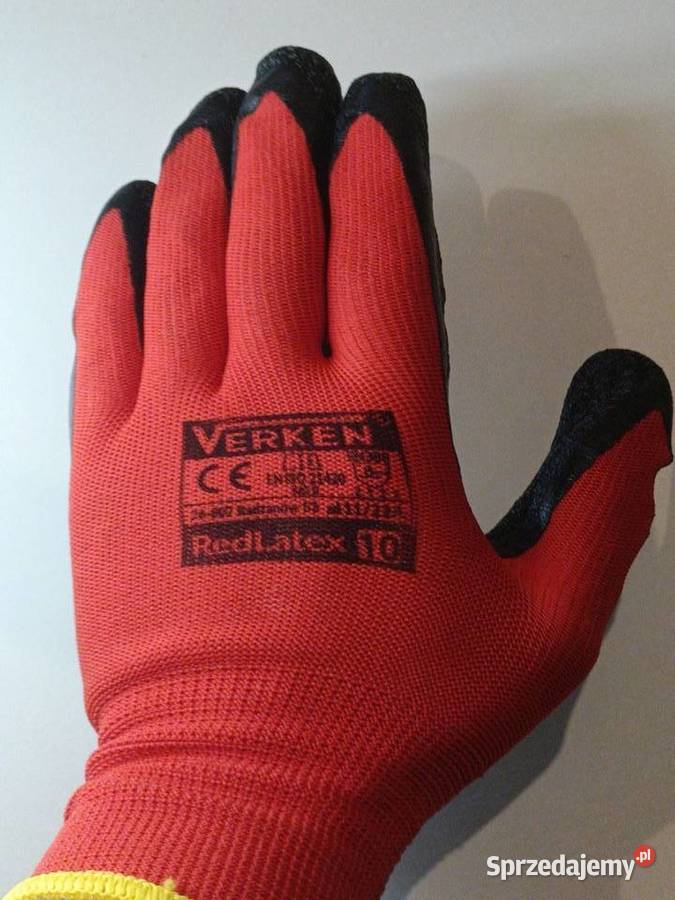 Rękawice robocze powlekane lateksem Verken Red Rękawice i odzież Radom