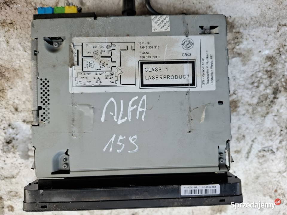 Radio Fabryczne Alfa Romeo 159 Wisznice
