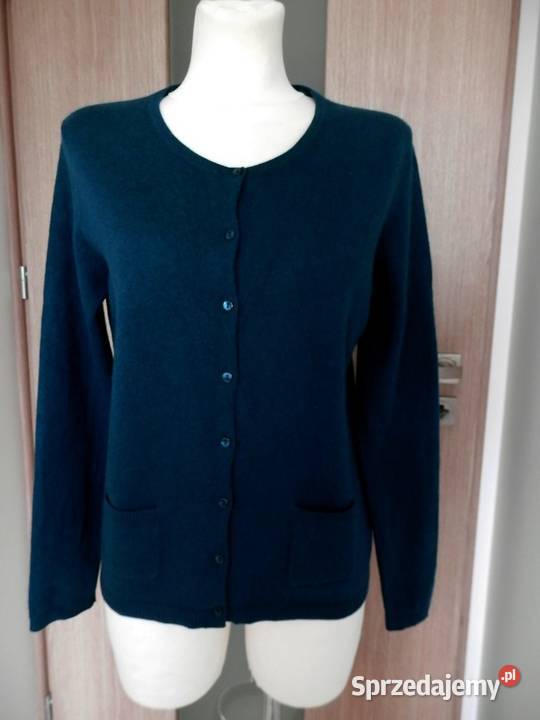 Sweter Kaszmirowy 100 Kaszmir Kardigan Wełniany Rozmiar 38(M)