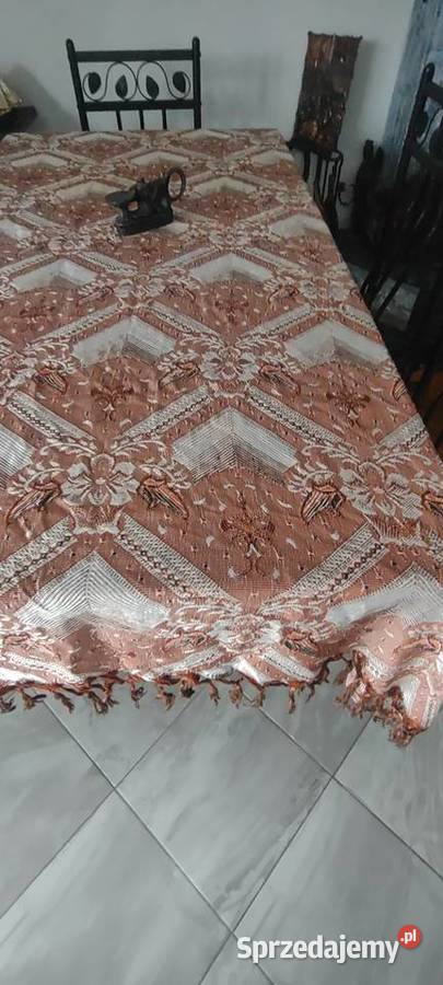 Oldschool reprezentacyjny duży stary obrus kapa Ruda Śląska