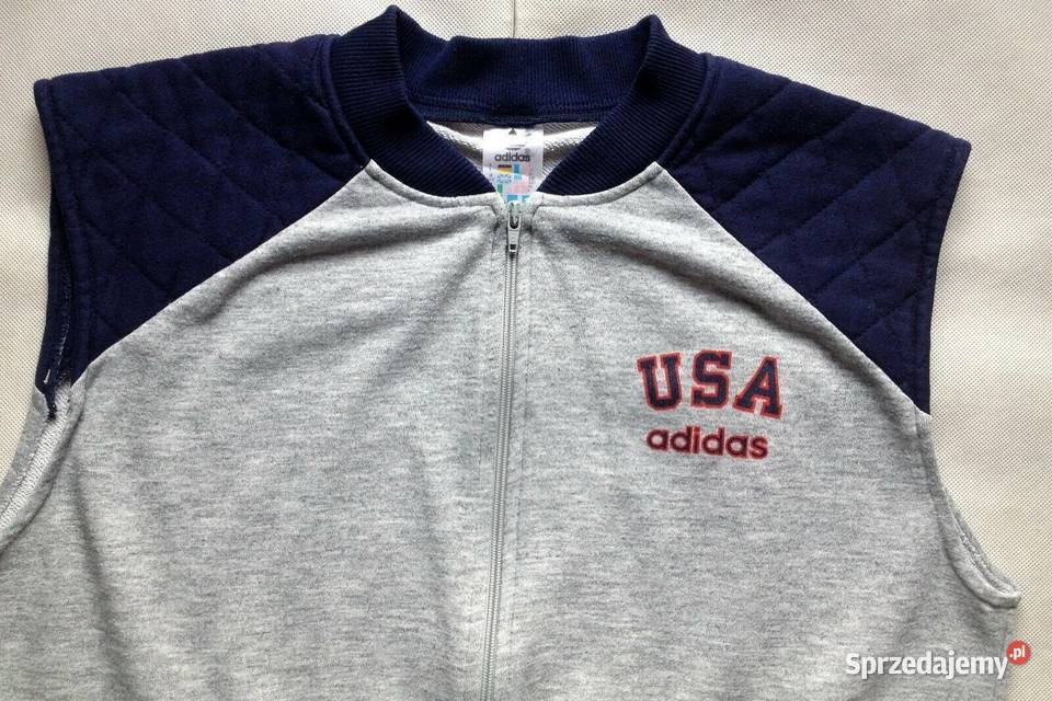 Vintage ADIDAS USA kamizelka M Odzież sportowa Odzież i bielizna męska Warszawa