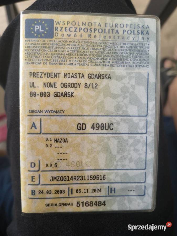 Sprzedam MAZDA 6 2003 DIESEL 20 DCI Gdańsk