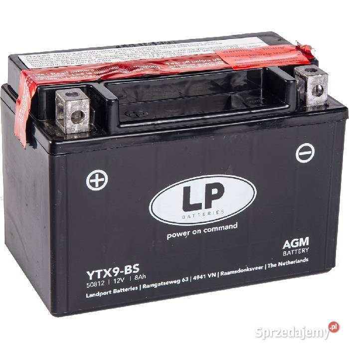 Akumulator motocyklowy Landport YTX9BS 12V 8Ah Ostrowiec Świętokrzyski sprzedam