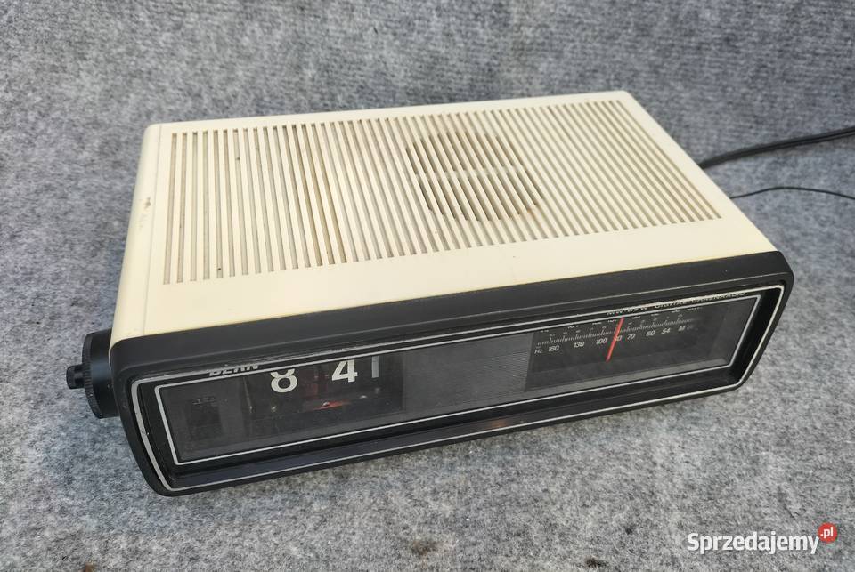 Zegar klapkowy radio BERN unikat vintage Leszno sprzedam