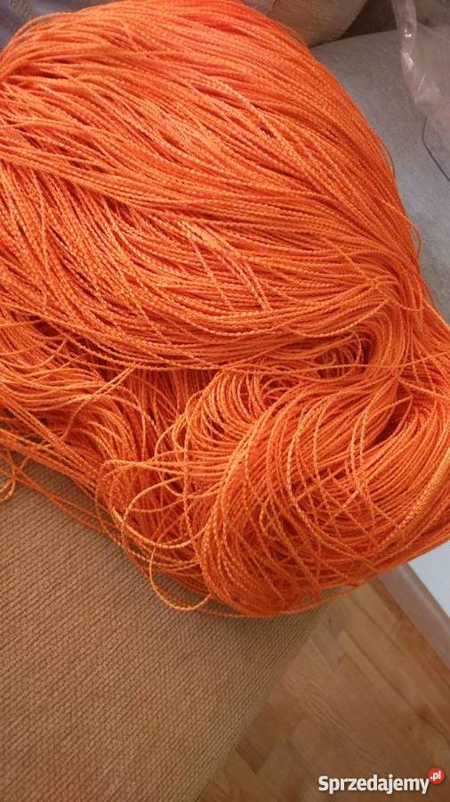 Firana makaron pomarańczowy 200x250 nitkipaski Wystrój okien Radom