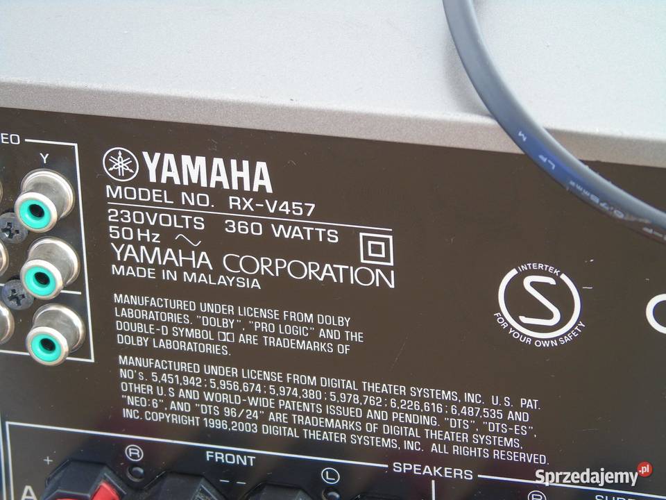 Amplituner Yamaha RXV457 RDS mocny 360 wat Jasło sprzedam