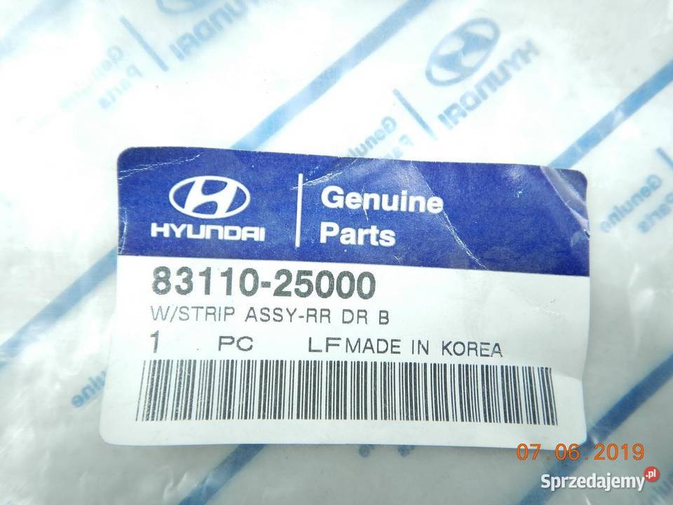 USZCZELKA DRZWI LEWY TYŁ HYUNDAI ACCENT 0005