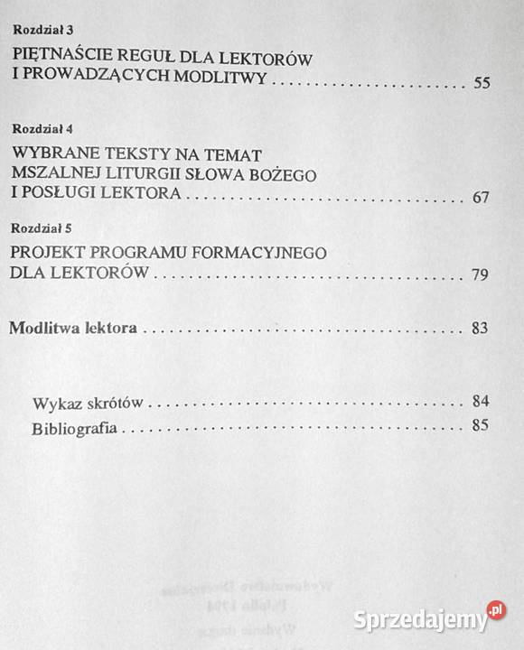 Lektor i jego liturgiczna posługa ks Eugeniusz Chełm