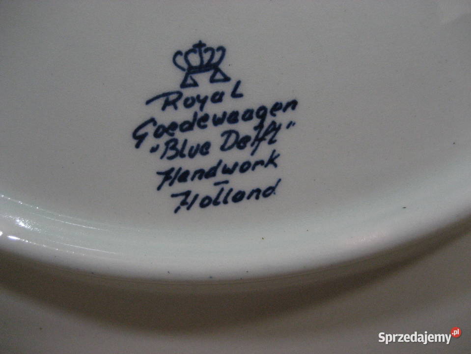 Talerz Ozdobny Blue Delfts Socrealizm Warszawa