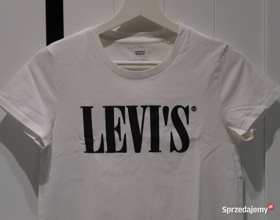 Levis świetna koszulka duże logo 34 XS czarny