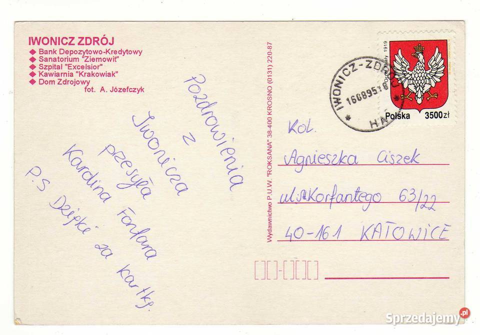 IWONICZ ZDRÓJ POCZTÓWKA WIELOWIDOKOWA Krynki sprzedam