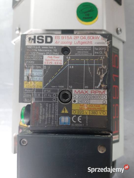 Elektro wrzeciono HSD ES915 Bytów