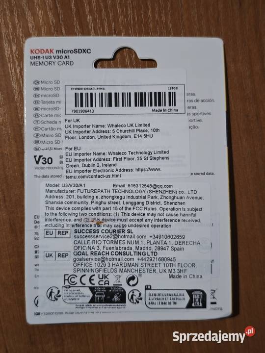 Karta pamięci MicroSD 128GB KODAK Busko-Zdrój