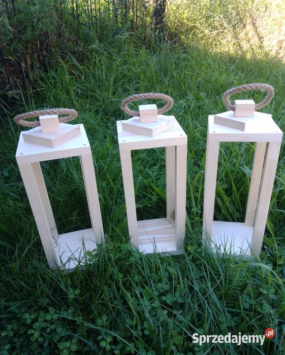 Lampion drewniany szlifowany ozdoba dekoracja Żyraków