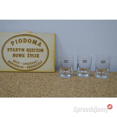 Komplet 3 kieliszków barowych 30 ml z