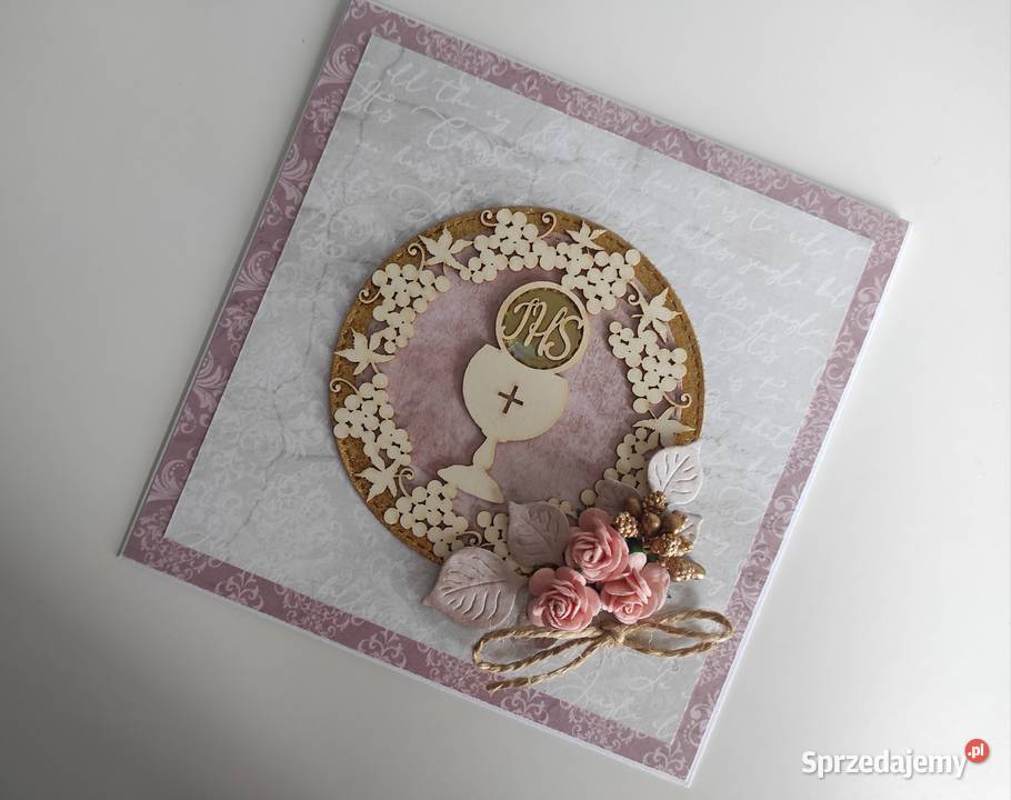 Kartka okolicznościowa ręcznie robiona Komunia Łódź