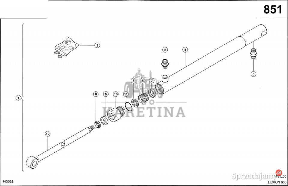 Claas Lexion 600 RURA CYLINDRA 0000418970