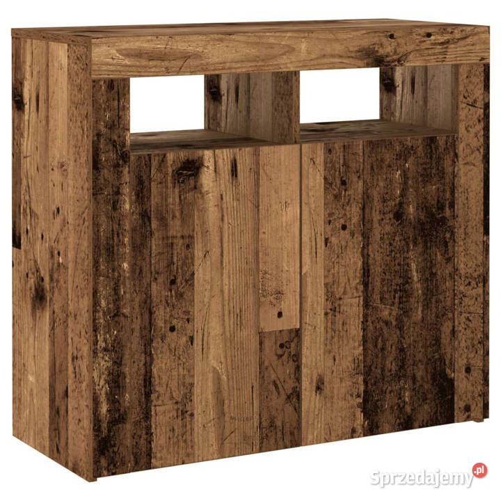 Szafka z oświetleniem LED stare drewno 80x35x75 Warszawa