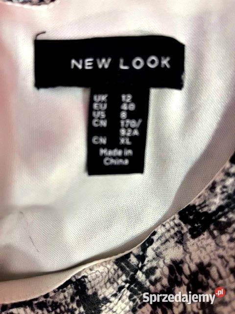 look sukienka modny wzór węża skóra hit 40