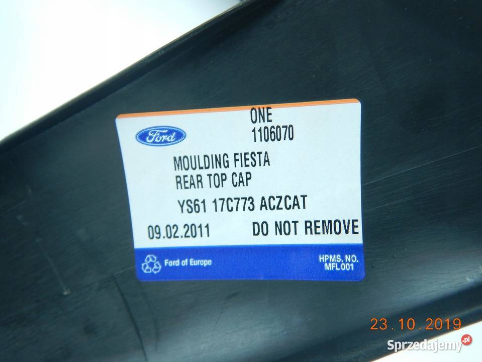 PLASTIK ZDERZAKA TYŁ FORD FIESTA 0108 ASO