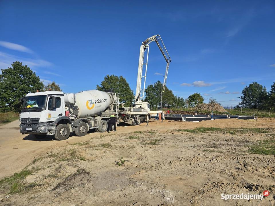 Beton transport pompowanie posadzki budowa Morąg