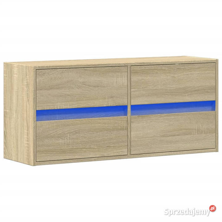 Ścienna szafka TV z LED dąb sonoma 100x31x45 Warszawa