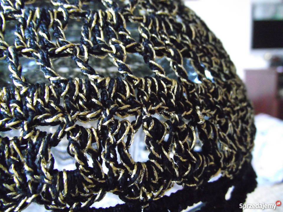 BIŻUTERYJNA ZŁOTO CZARNA WIZYTOWA CZAPECZKA Piła