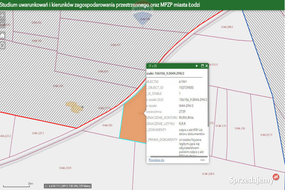 Piękna działka na obrzeżu ŁódźWidzew 50m