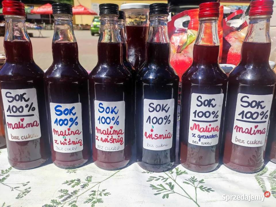 SOK MALINOWY naturalne soki malinowe 100 Napoje Łódź