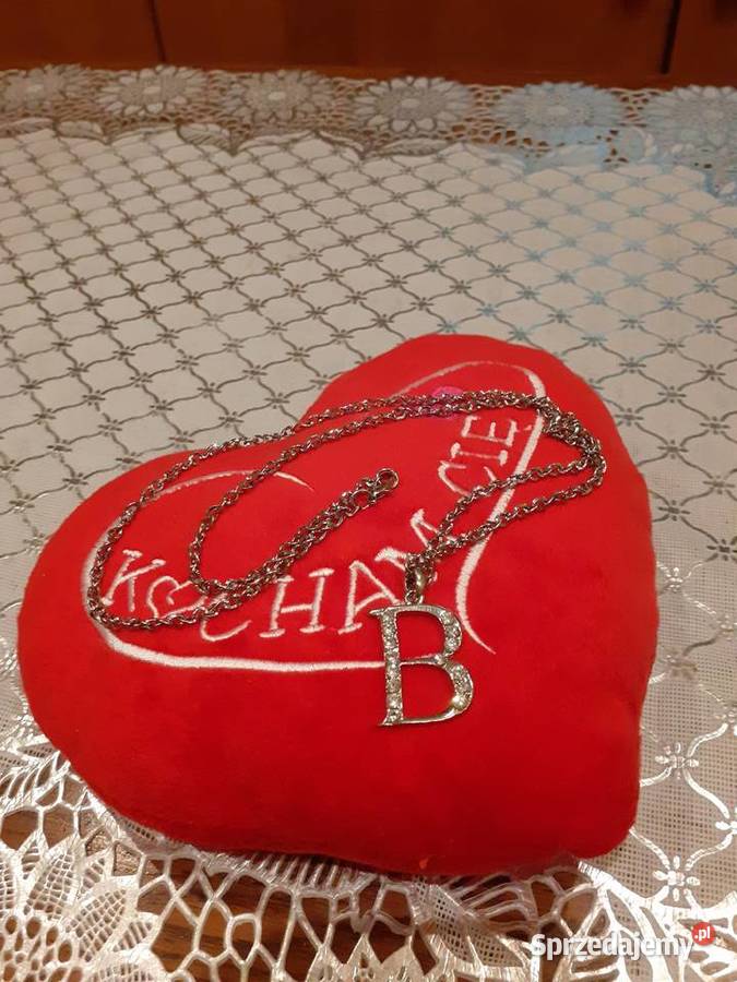 Łańcuszek z zawieszką literą B i cyrkoniami śląskie Sosnowiec