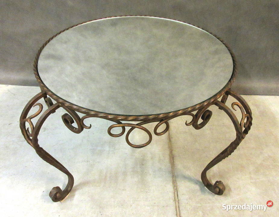 kuta ława Art Deco metaloplastyka stół meble do