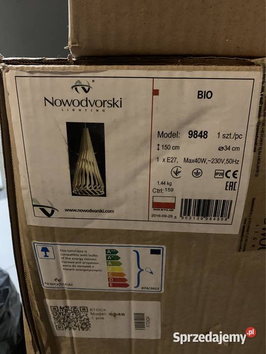 Lampa naturalna Nowodworski BIO 9848 nowa beżowy