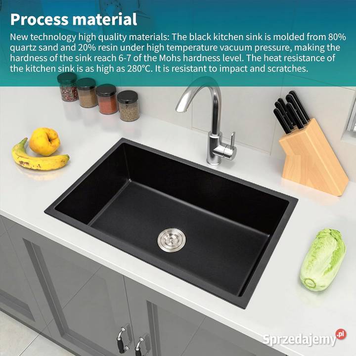 Zlewozmywak granitowy czarny zlewozmywak DALUOBO Myszyniec sprzedam