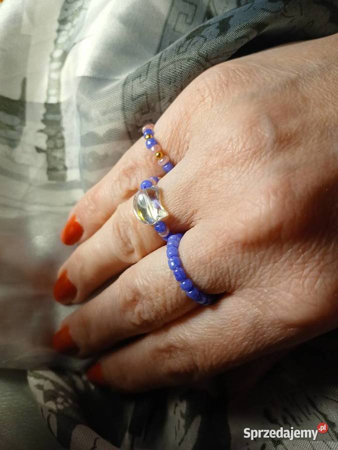 Pierścionki z koralików kotek śląskie sprzedam