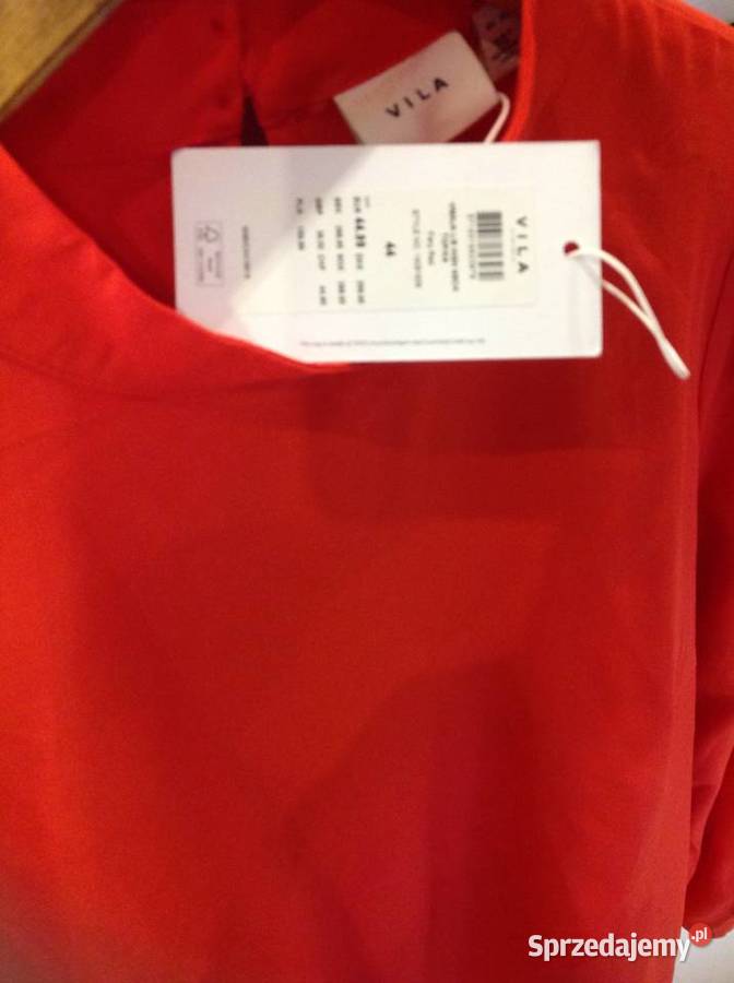 Bluzka Czerwona Damska VILA LXL NOWA Bluzki i koszule Nowa Sól