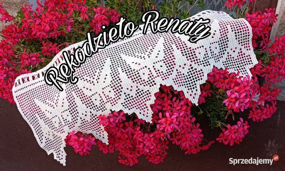 Szydełkowe zazdrostki firanki rękodzieło Koszalin