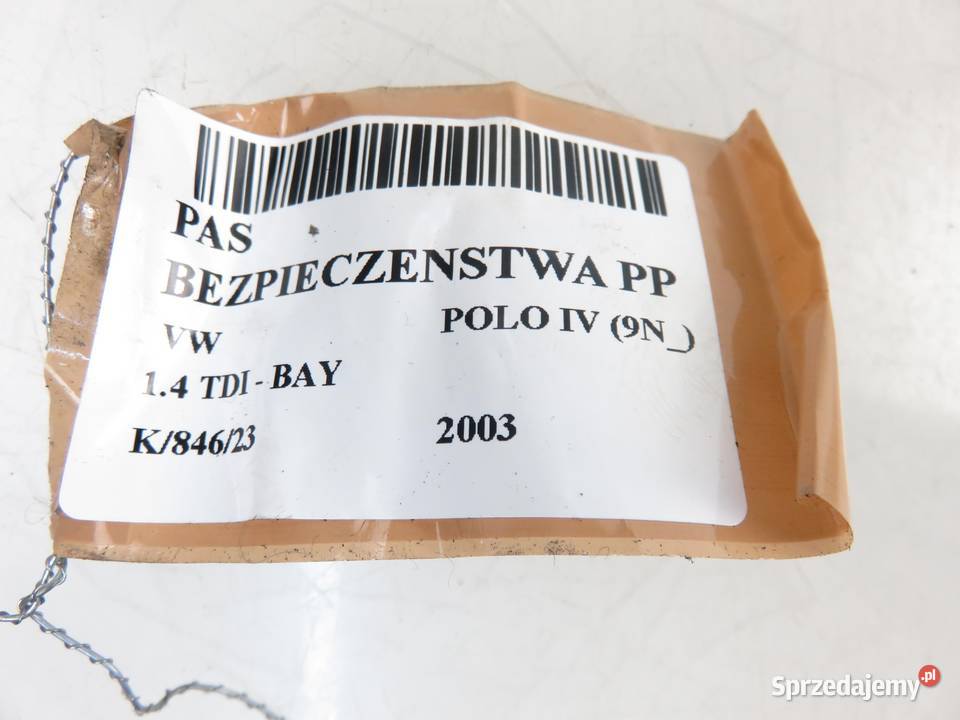PAS PRAWY PRZEDNI VW POLO IV 9N 6Q4857706M sprzedam