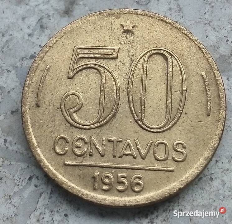 BRAZYLIA 50 CENTAVOS 1956 r BRĄZALUMINIUM Legionowo