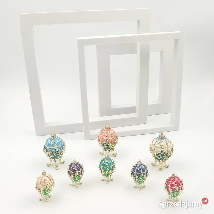 Jajko faberge pojemniki szkatułka małe fioletowe śląskie Zawiercie