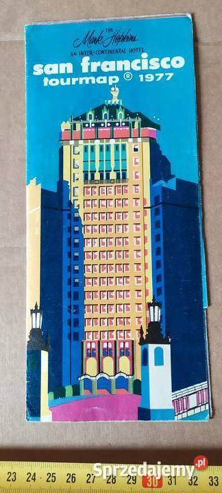 437 FOLDER San Francisco Tourmap 1977 Retro łódzkie sprzedam