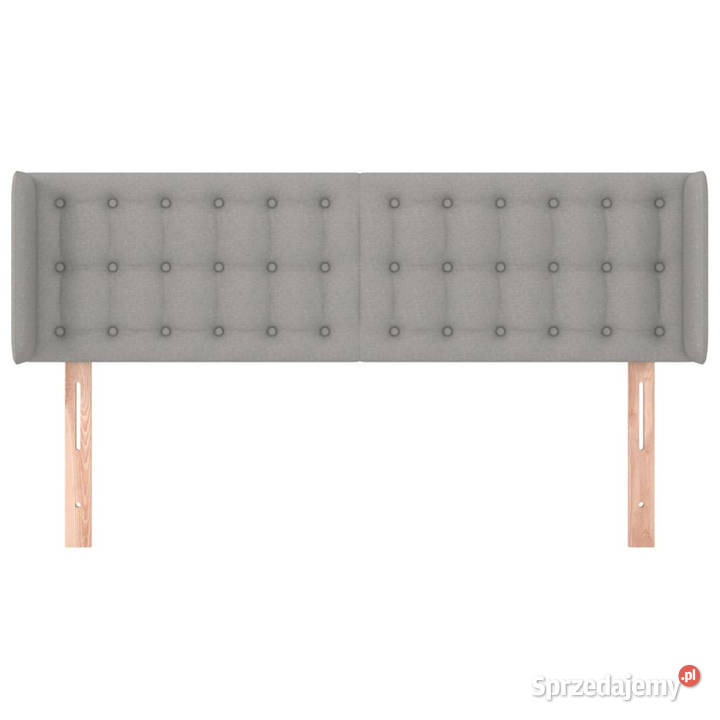 Zagłówek uszak jasnoszary 147x16x7888 tkanina Warszawa